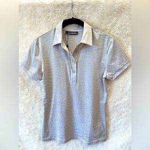 J. Lindeberg Gray Women Golf Polo Size S